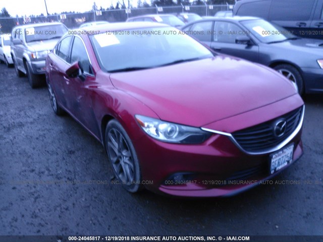 JM1GJ1W65E1128104 - 2014 MAZDA 6 GRAND TOURING MAROON photo 1