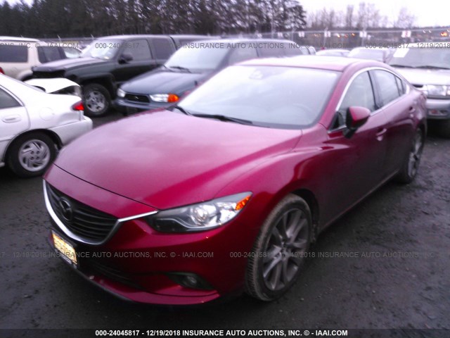 JM1GJ1W65E1128104 - 2014 MAZDA 6 GRAND TOURING MAROON photo 2