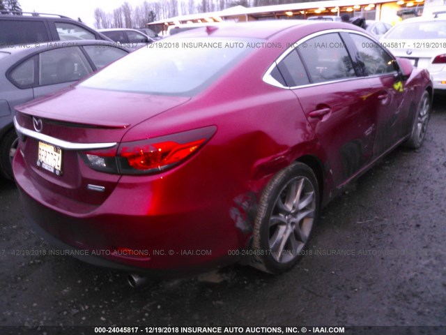 JM1GJ1W65E1128104 - 2014 MAZDA 6 GRAND TOURING MAROON photo 4