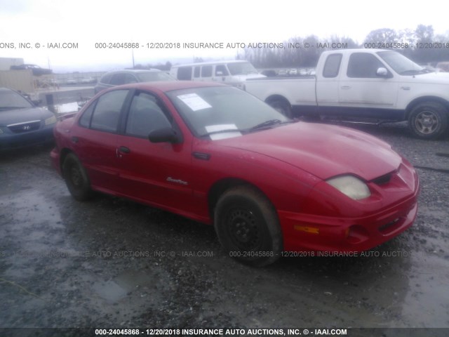 1G2JB524027448572 - 2002 PONTIAC SUNFIRE SE RED photo 1