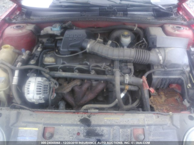 1G2JB524027448572 - 2002 PONTIAC SUNFIRE SE RED photo 10