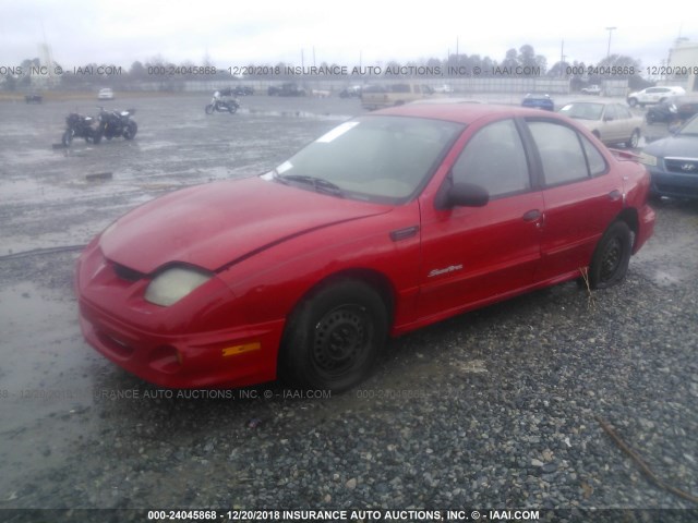 1G2JB524027448572 - 2002 PONTIAC SUNFIRE SE RED photo 2