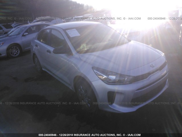 3KPA24AB8JE137430 - 2018 KIA RIO LX/S SILVER photo 1