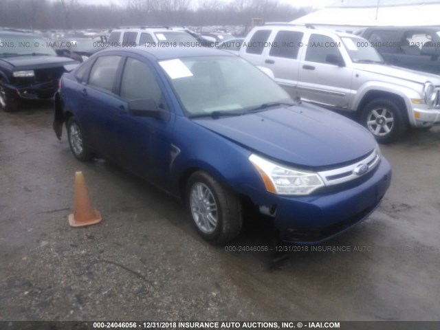 1FAHP35N48W270853 - 2008 FORD FOCUS SE/SEL/SES BLUE photo 1