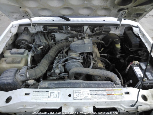 1FTYR10C7YPA02159 - 2000 FORD RANGER WHITE photo 10