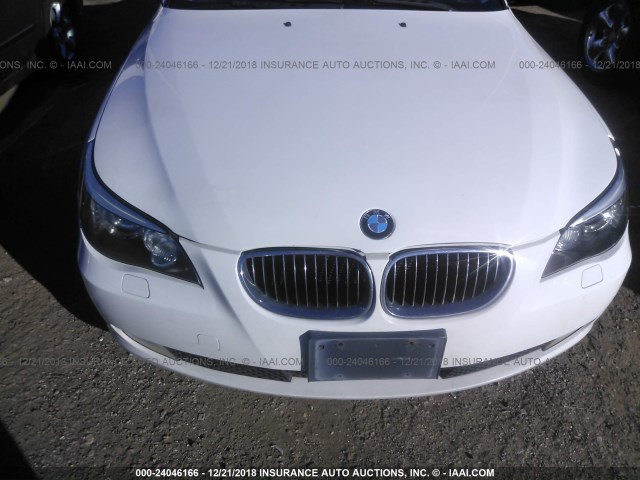 WBANW13578CN56718 - 2008 BMW 535 I WHITE photo 6