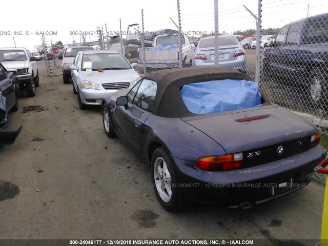 4USCH7320VLB80319 - 1997 BMW Z3 1.9 BLUE photo 3