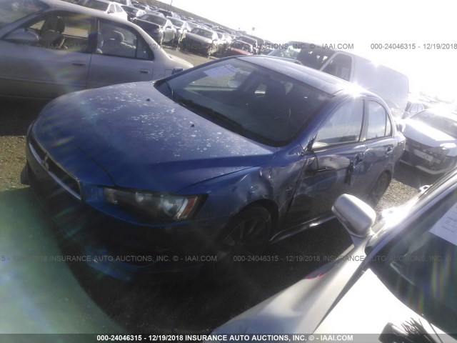 JA3AU86W99U034672 - 2009 MITSUBISHI LANCER GTS BLUE photo 2