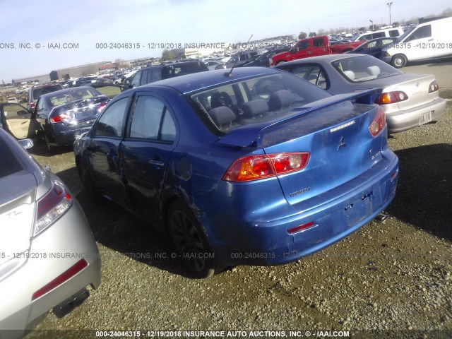 JA3AU86W99U034672 - 2009 MITSUBISHI LANCER GTS BLUE photo 3