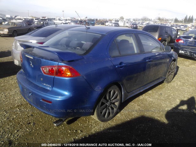 JA3AU86W99U034672 - 2009 MITSUBISHI LANCER GTS BLUE photo 4