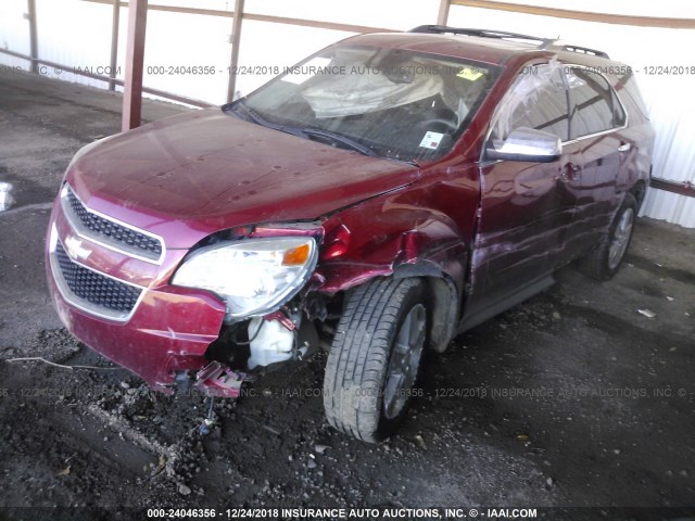 2GNALFEK6D6112282 - 2013 CHEVROLET EQUINOX LTZ MAROON photo 2