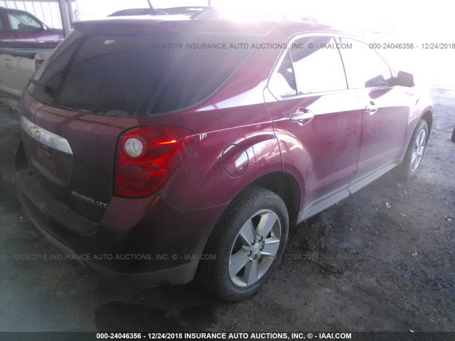 2GNALFEK6D6112282 - 2013 CHEVROLET EQUINOX LTZ MAROON photo 4