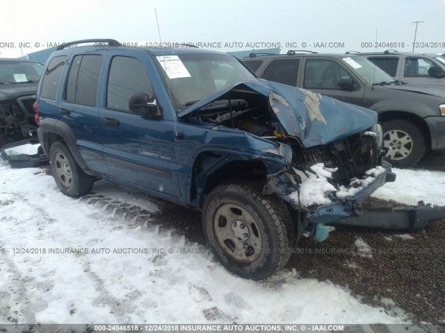 1J4GL48K93W628069 - 2003 JEEP LIBERTY SPORT/FREEDOM BLUE photo 1