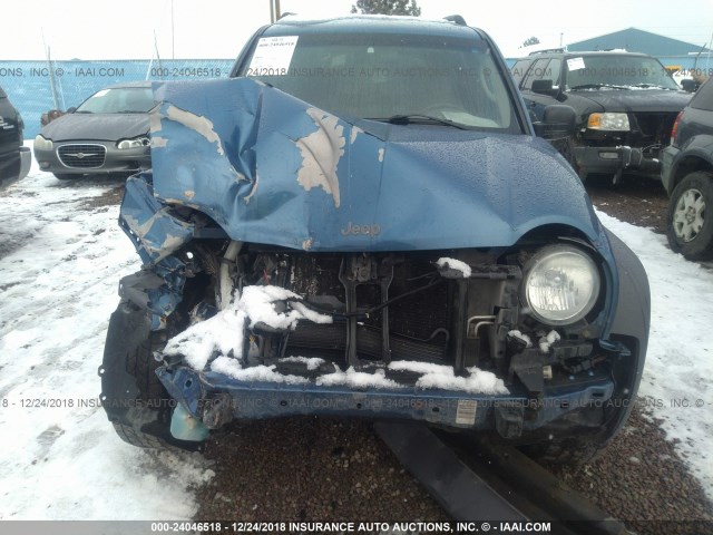 1J4GL48K93W628069 - 2003 JEEP LIBERTY SPORT/FREEDOM BLUE photo 6