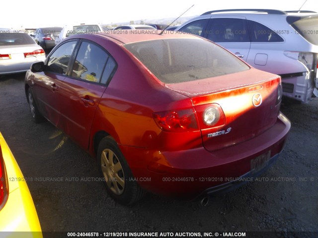 JM1BK12F661421881 - 2006 MAZDA 3 I RED photo 3