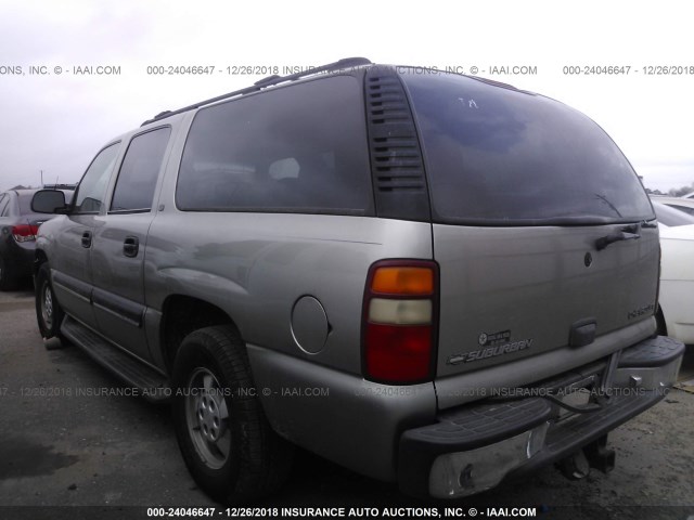 3GNEC16T01G220229 - 2001 CHEVROLET SUBURBAN C1500 SILVER photo 3