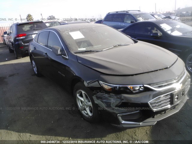 1G1ZB5ST9HF144492 - 2017 CHEVROLET MALIBU LS BLACK photo 1