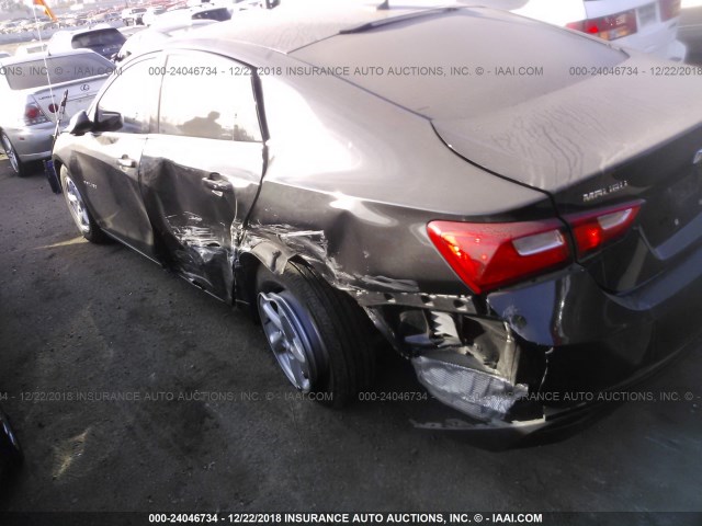 1G1ZB5ST9HF144492 - 2017 CHEVROLET MALIBU LS BLACK photo 3