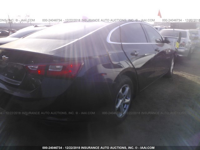 1G1ZB5ST9HF144492 - 2017 CHEVROLET MALIBU LS BLACK photo 4