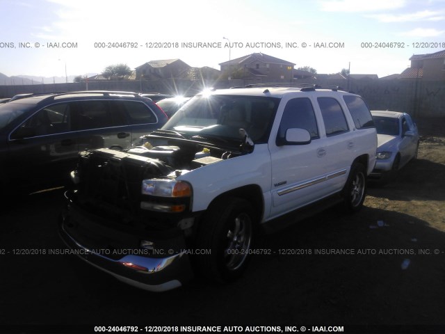 1GKEC13T25R146349 - 2005 GMC YUKON WHITE photo 2