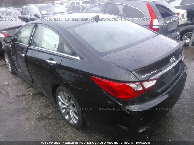 5NPEC4AC8CH441833 - 2012 HYUNDAI SONATA SE/LIMITED BLACK photo 3