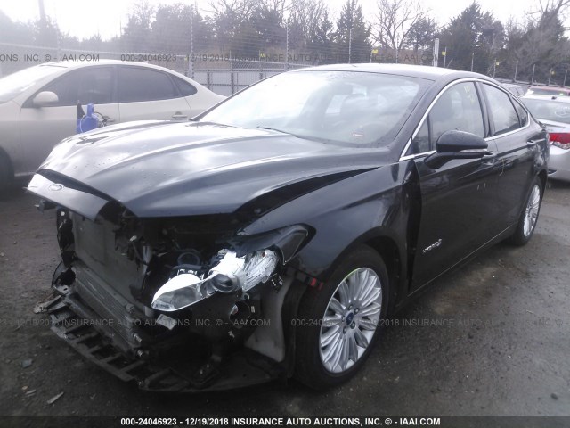 3FA6P0LU6DR170606 - 2013 FORD FUSION SE HYBRID BLACK photo 2