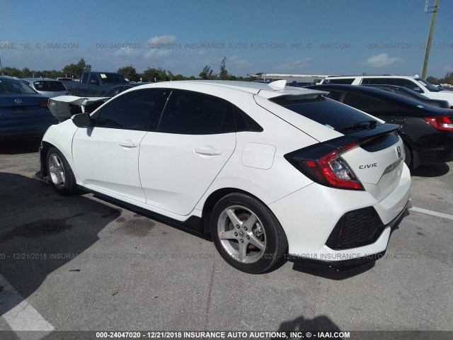 SHHFK7G41JU228600 - 2018 HONDA CIVIC SPORT WHITE photo 3