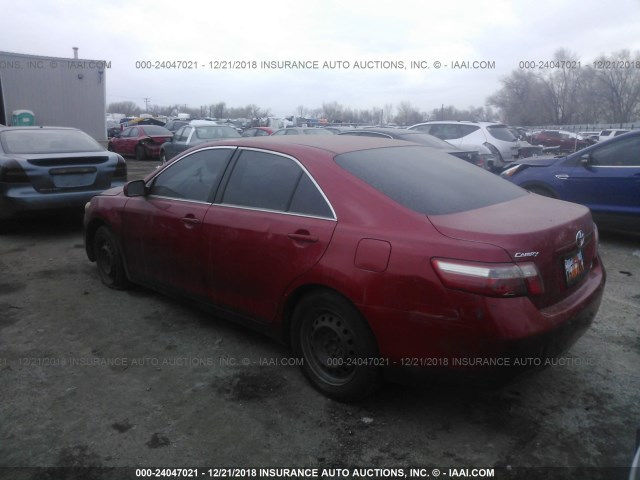 4T1BE46K17U092762 - 2007 TOYOTA CAMRY NEW GENERAT CE/LE/XLE/SE RED photo 3