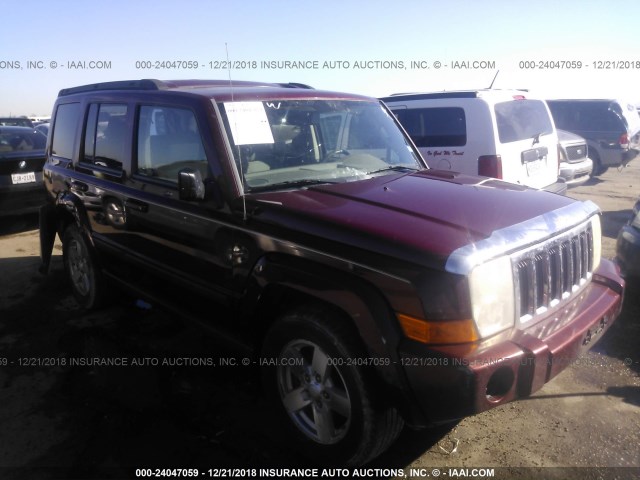 1J8HH48K37C575770 - 2007 JEEP COMMANDER MAROON photo 1