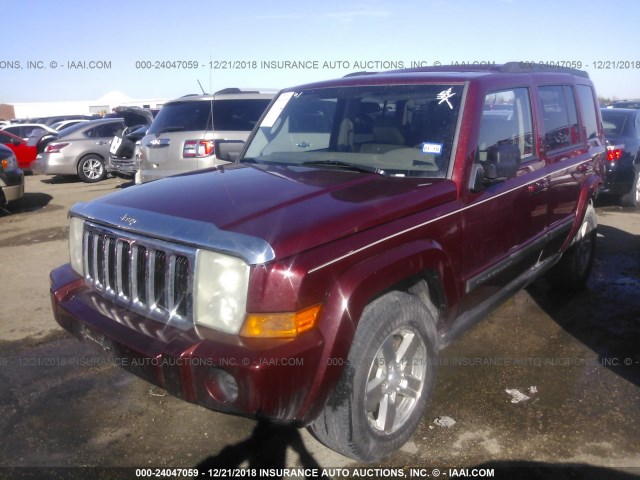 1J8HH48K37C575770 - 2007 JEEP COMMANDER MAROON photo 2