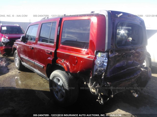 1J8HH48K37C575770 - 2007 JEEP COMMANDER MAROON photo 3