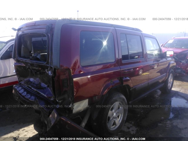 1J8HH48K37C575770 - 2007 JEEP COMMANDER MAROON photo 4