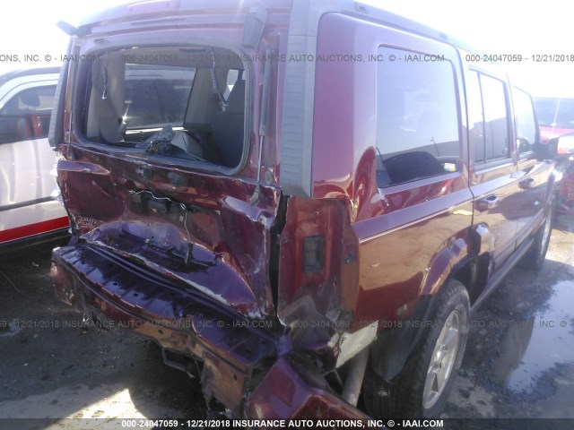 1J8HH48K37C575770 - 2007 JEEP COMMANDER MAROON photo 6