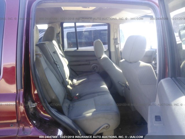 1J8HH48K37C575770 - 2007 JEEP COMMANDER MAROON photo 8