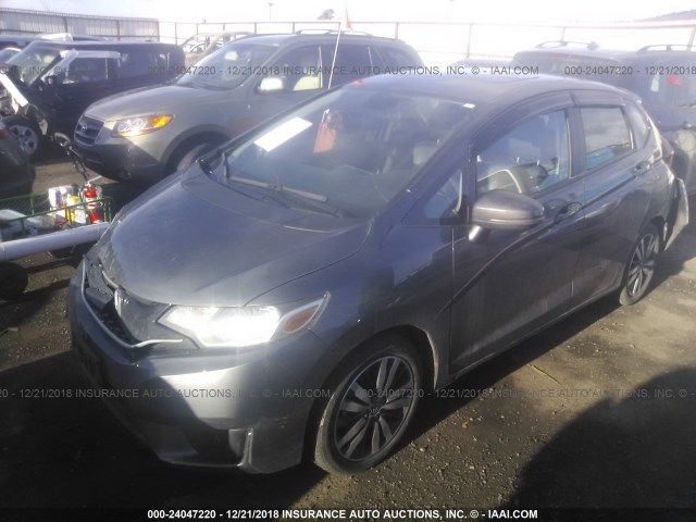 JHMGK5H79GX031819 - 2016 HONDA FIT EX/EXL GRAY photo 2