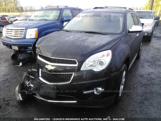 2GNFLGE54C6304613 - 2012 CHEVROLET EQUINOX LTZ BLACK photo 2