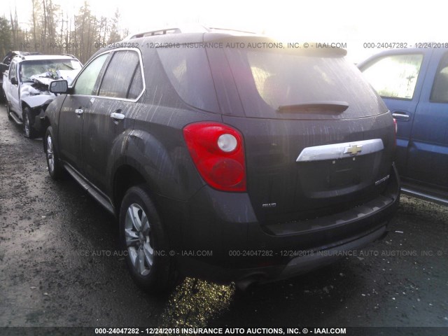 2GNFLGE54C6304613 - 2012 CHEVROLET EQUINOX LTZ BLACK photo 3