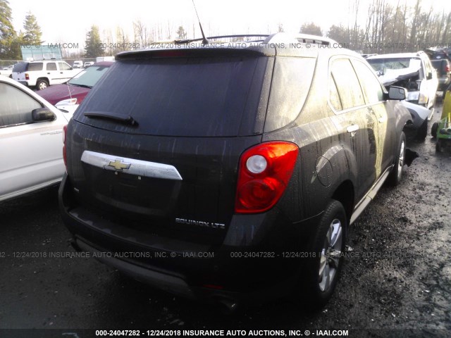 2GNFLGE54C6304613 - 2012 CHEVROLET EQUINOX LTZ BLACK photo 4