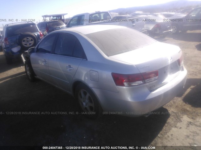 5NPEU46F07H162849 - 2007 HYUNDAI SONATA SE/LIMITED SILVER photo 3