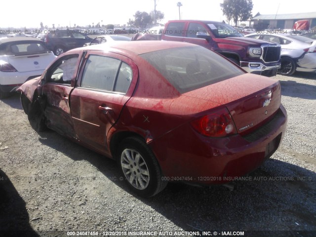 1G1AD5F54A7222549 - 2010 CHEVROLET COBALT 1LT RED photo 3