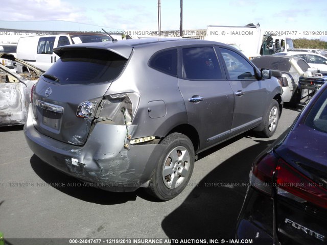 JN8AS5MV7BW666276 - 2011 NISSAN ROGUE S/SV/KROM GRAY photo 4