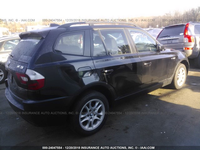 WBXPA73484WC43924 - 2004 BMW X3 2.5I BLACK photo 4