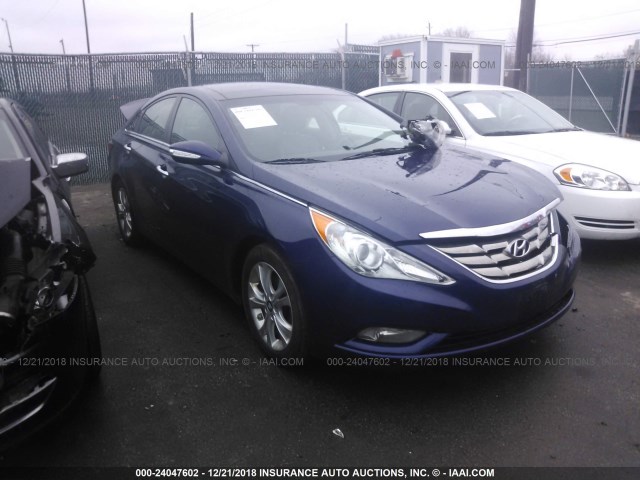 5NPEC4AC6CH358451 - 2012 HYUNDAI SONATA SE/LIMITED BLUE photo 1