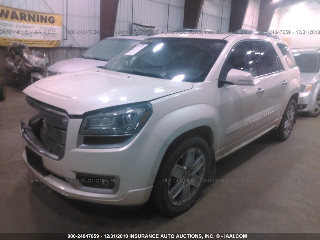 1GKKVTKD9EJ224496 - 2014 GMC ACADIA WHITE photo 2