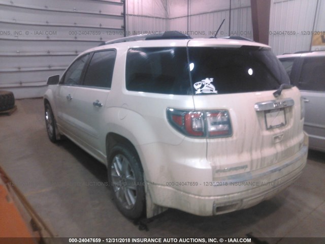 1GKKVTKD9EJ224496 - 2014 GMC ACADIA WHITE photo 3