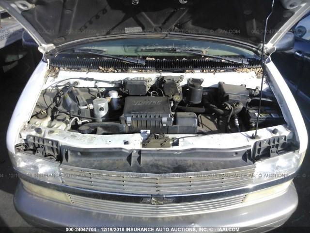 1GNDM19W81B126493 - 2001 CHEVROLET ASTRO WHITE photo 10