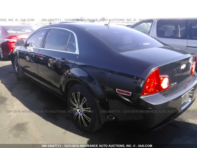 1G1ZA5EB5AF220852 - 2010 CHEVROLET MALIBU LS BLACK photo 3