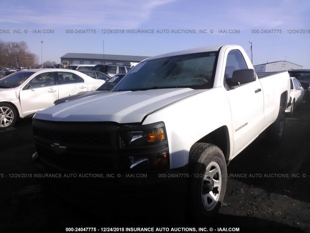 1GCNCPEH7EZ223188 - 2014 CHEVROLET SILVERADO C1500 WHITE photo 2