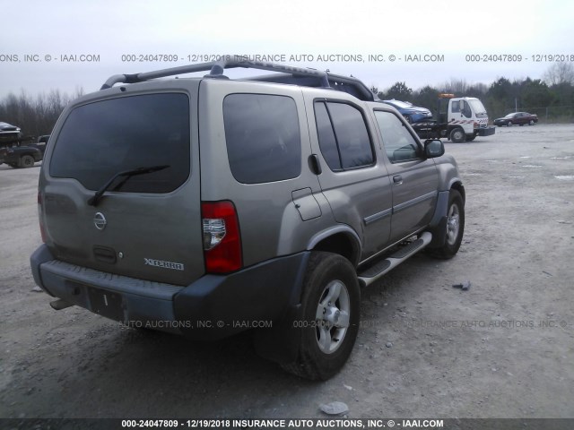 5N1ED28T44C677525 - 2004 NISSAN XTERRA XE/SE SILVER photo 4