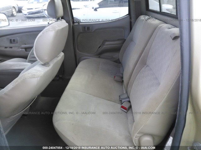 5TEGN92NX2Z059881 - 2002 TOYOTA TACOMA DOUBLE CAB PRERUNNER GOLD photo 8